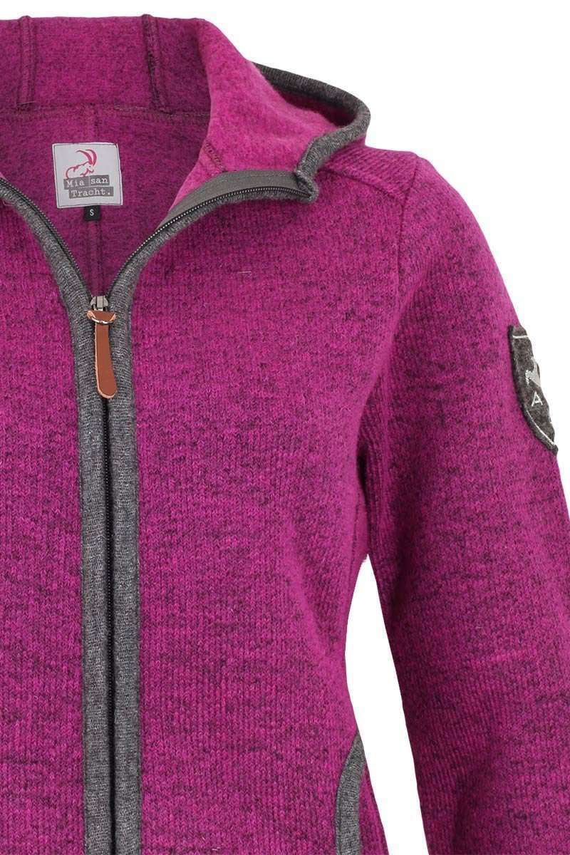 Damen Outdoor-Jacke mit Kapuze fuchsia Bild 2