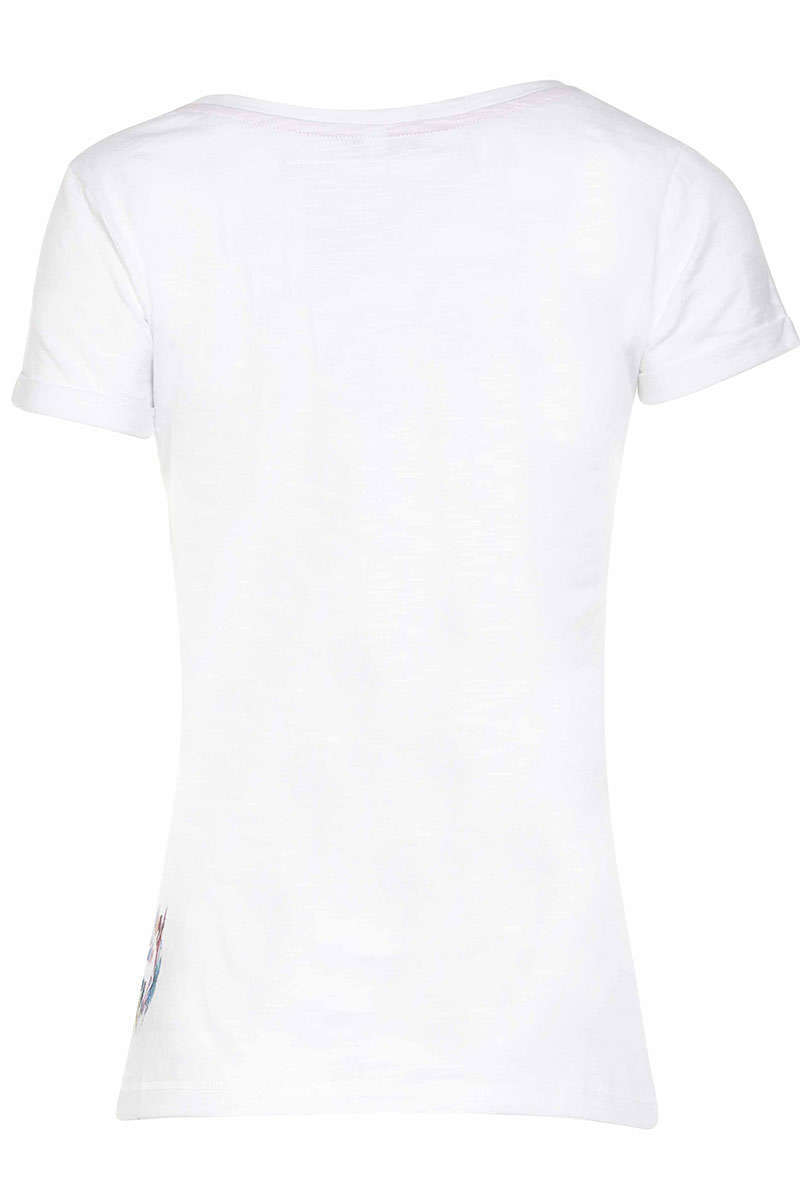 Damen Trachten T-Shirt Federhirsch Weiß Bild 2