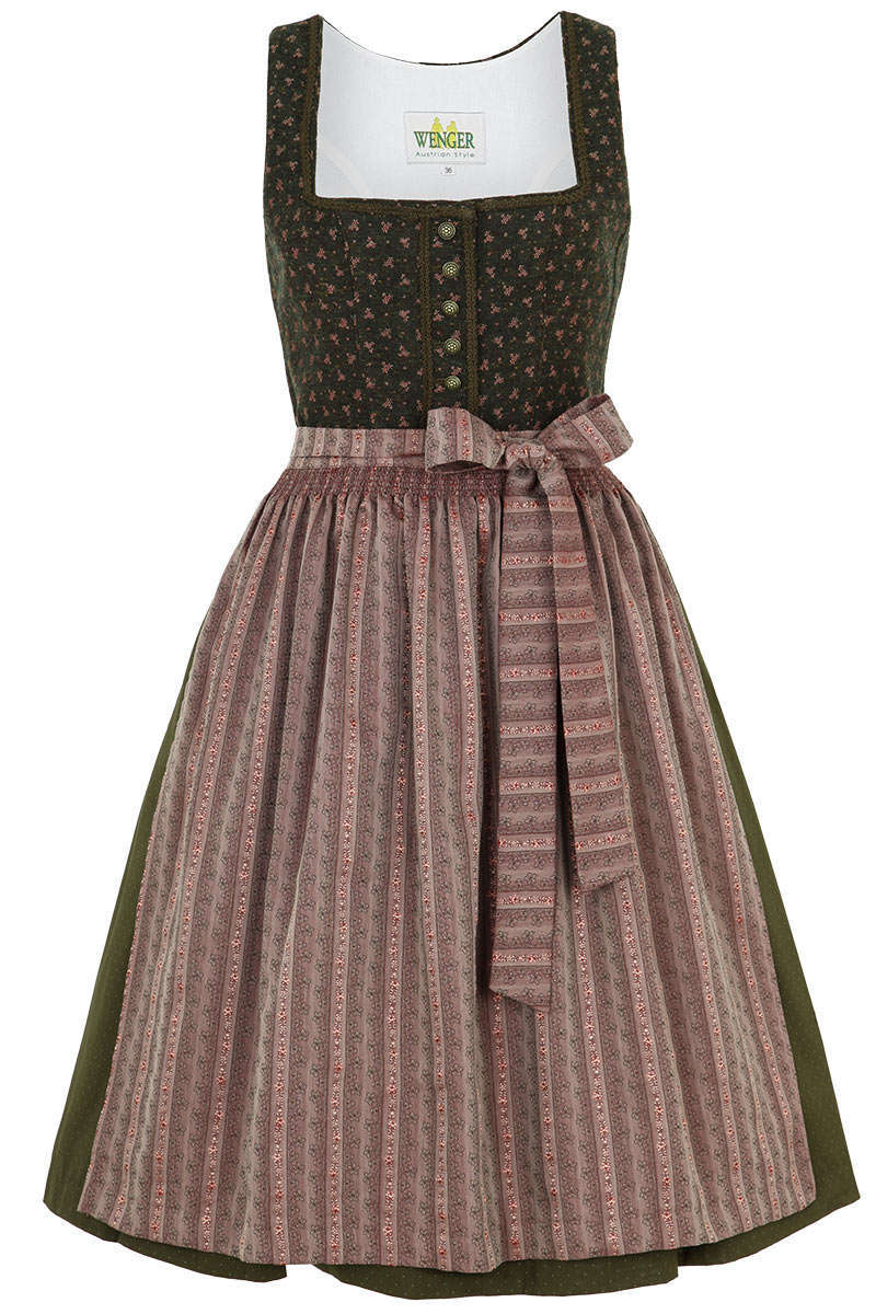 Mdi Dirndl grn altrosa