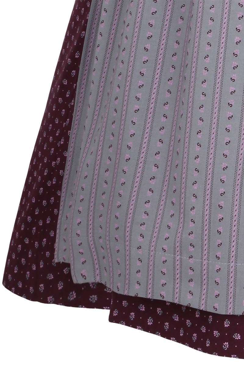 Baumwolldirndl aubergine grau Bild 2