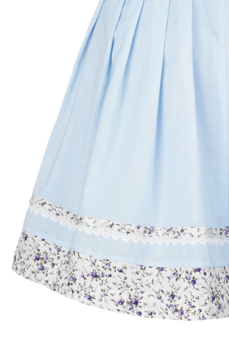 Dirndl mini Blumenmuster hellblau Bild 2