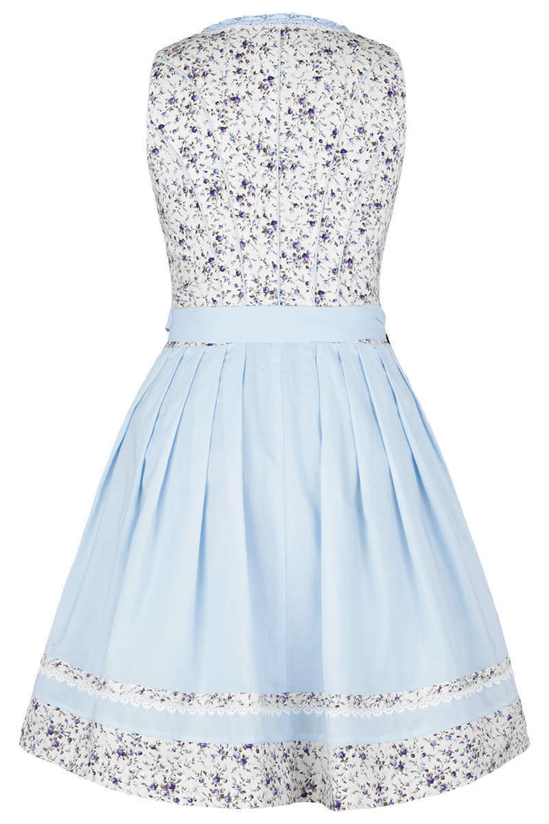 Dirndl mini Blumenmuster hellblau Bild 2