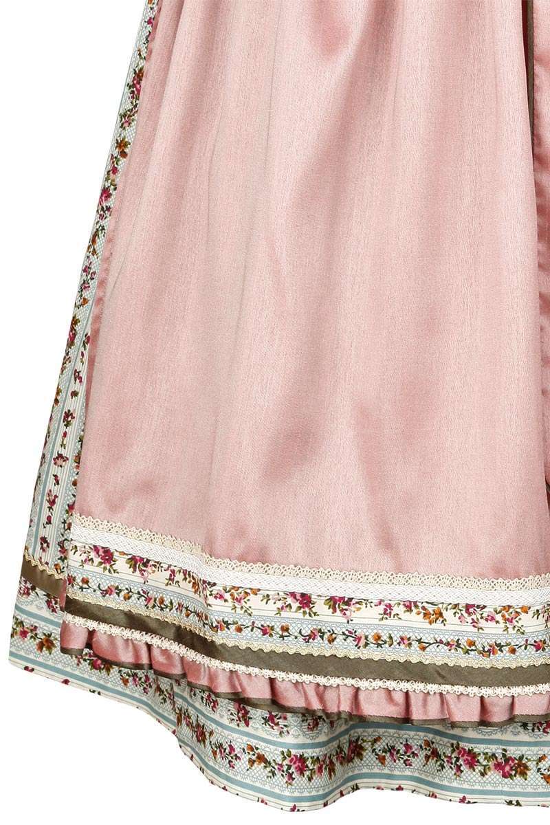 Vintage-Retro Mini Dirndl creme rosa Bild 2