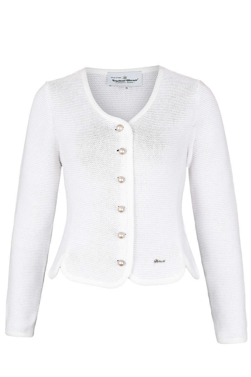 Dirndljacke Strick wei