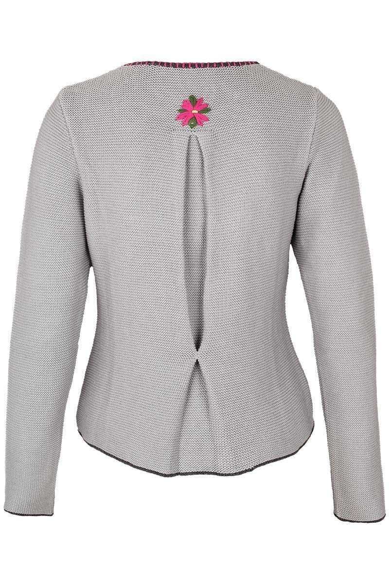 Dirndl Strickjacke Grau Rosa Bild 2