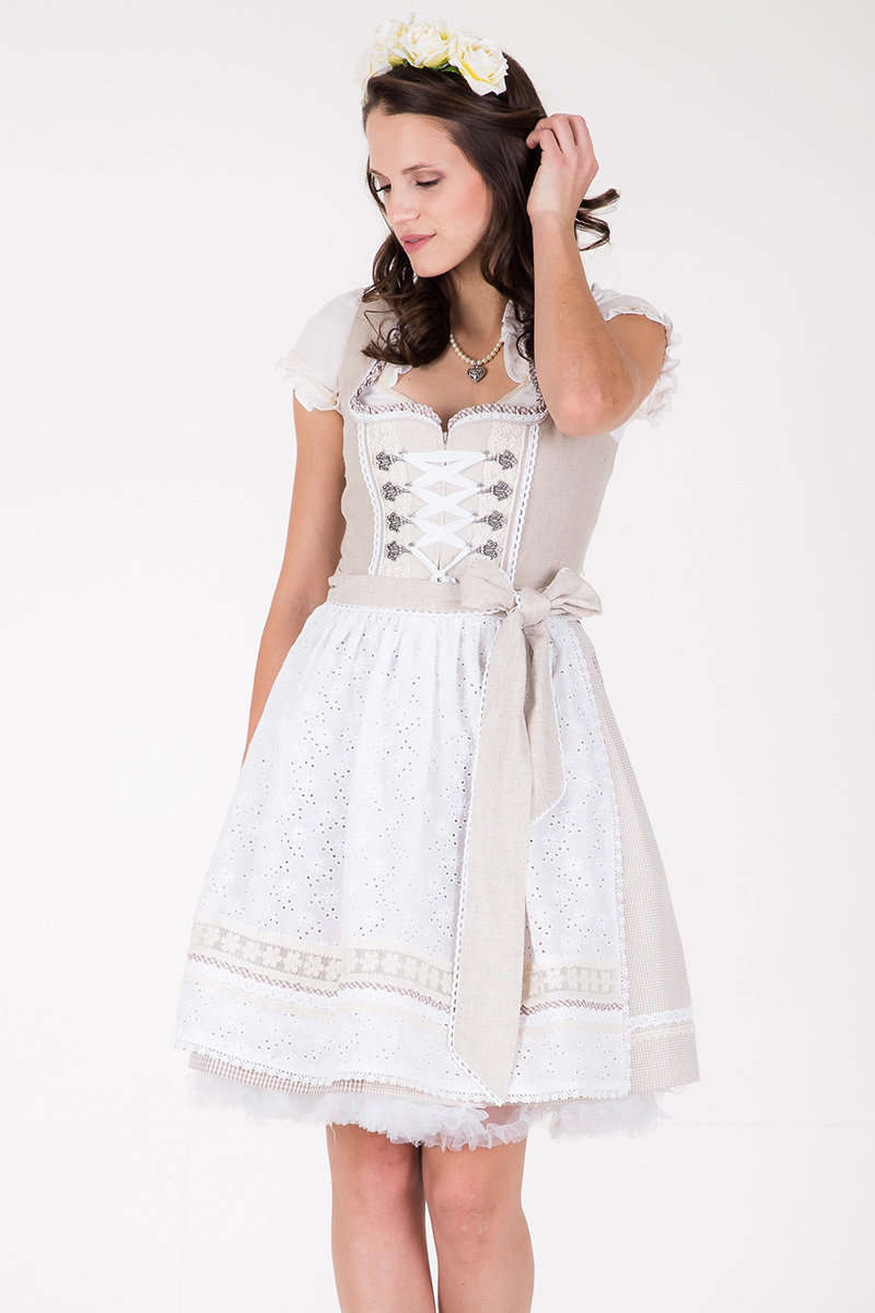 Dirndl kurz wei naturell Bild 2