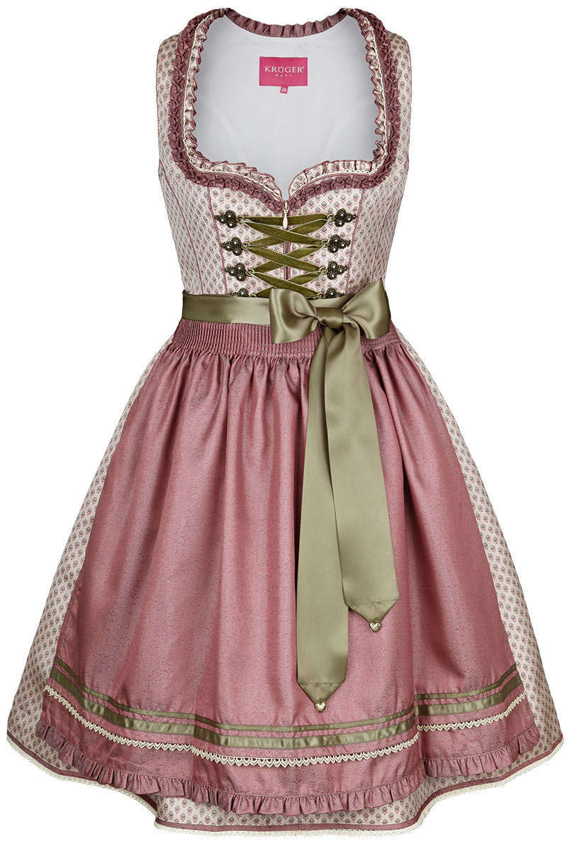 Mini Dirndl creme rosa