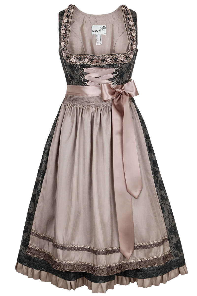 Dirndl midi Grau Kupfer