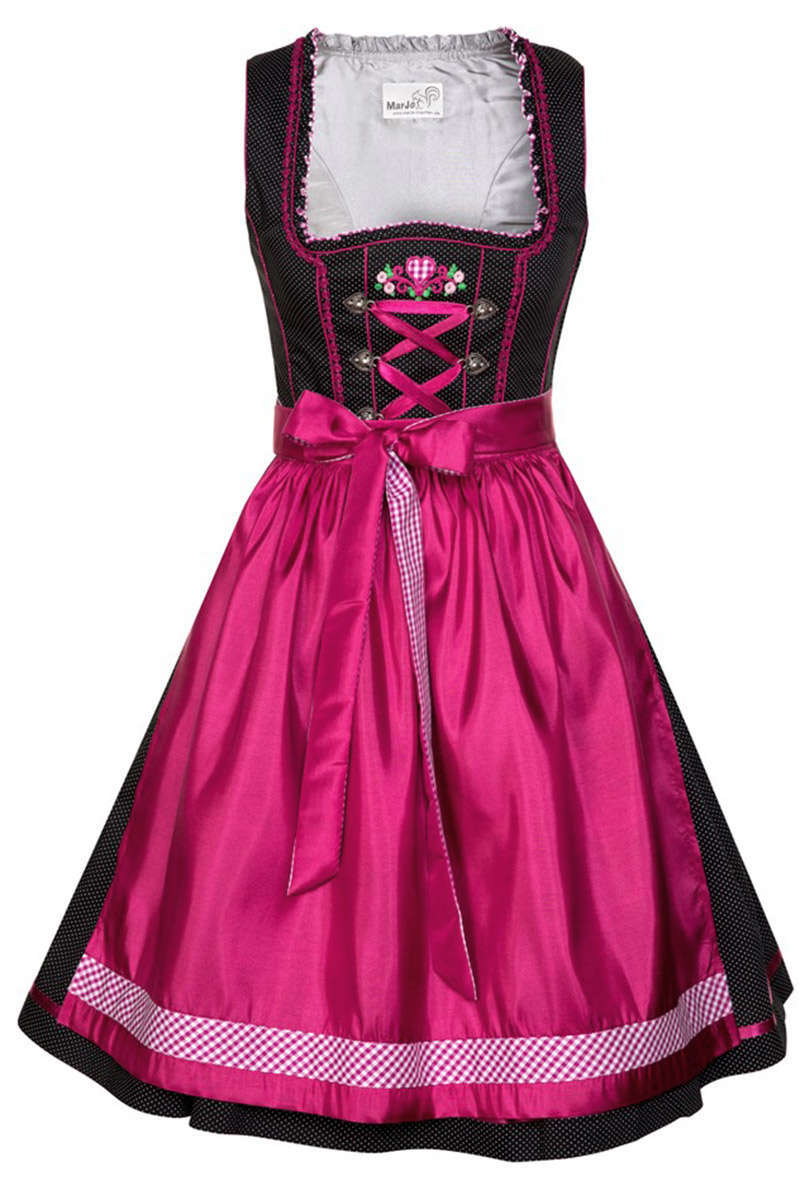 Mini Dirndl schwarz beere