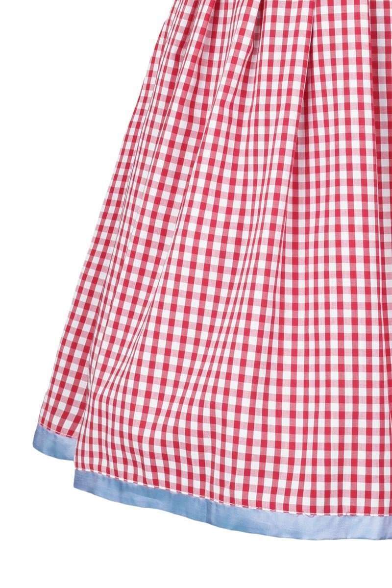 Dirndl mini jeansblau rot Bild 2