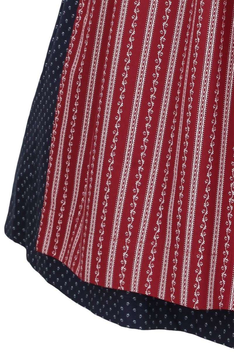 Dirndl hochgeschlossen Stretch blau rot Bild 2