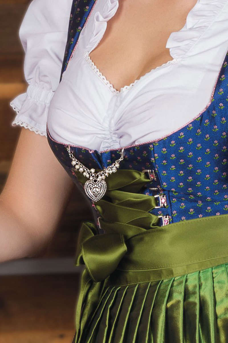 Dirndl-Mini-Charivari Trachtenherz altsilber Bild 2