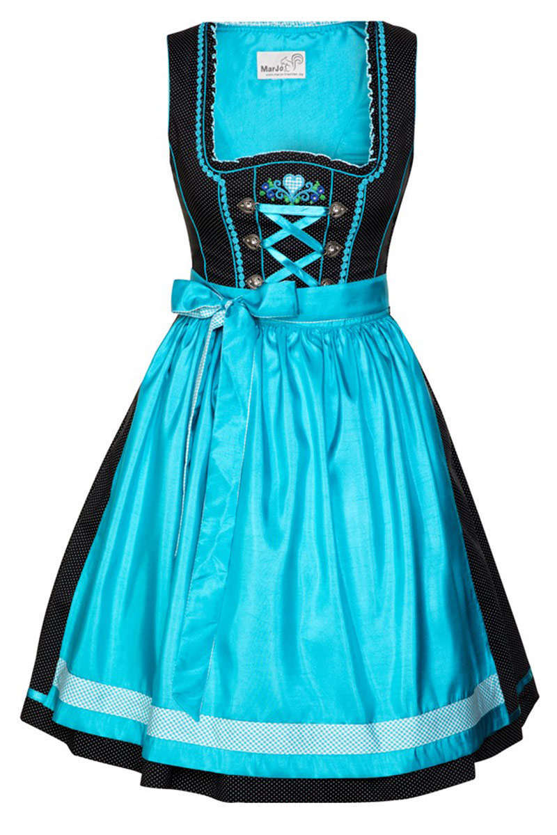 Mini Dirndl schwarz trkis