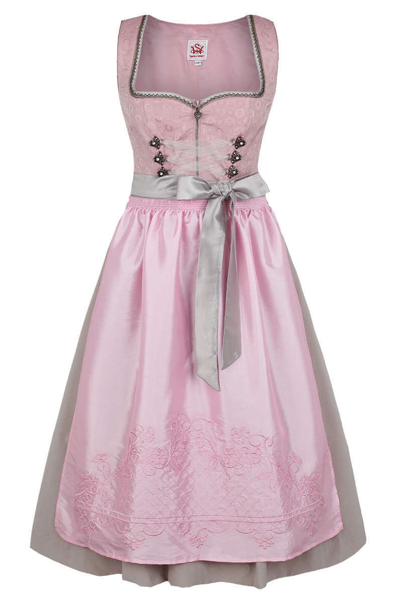 Dirndl midi Pastellfarben rosa