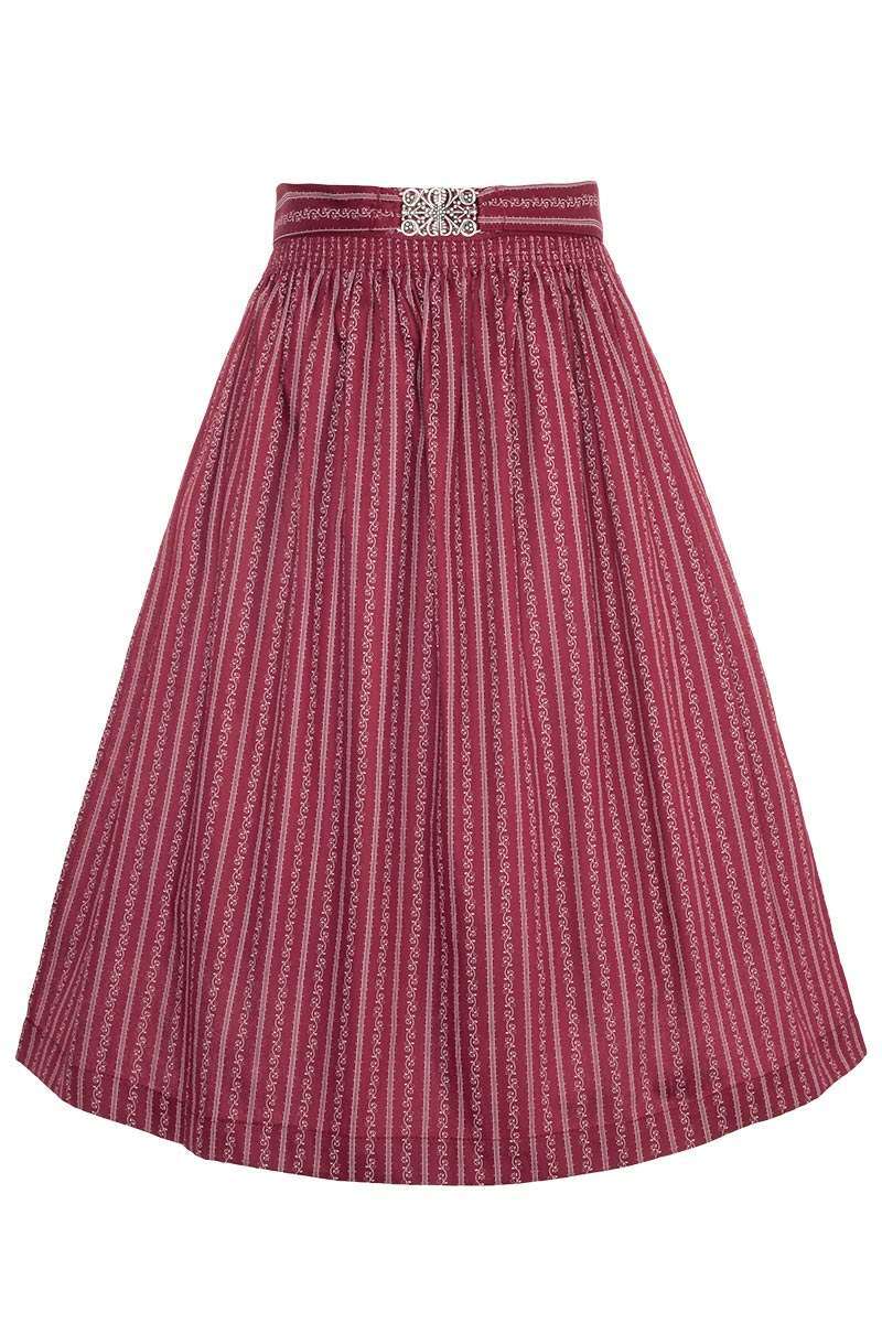 Dirndl-Schrze 65cm mit Broschen-Schliee Burgundrot