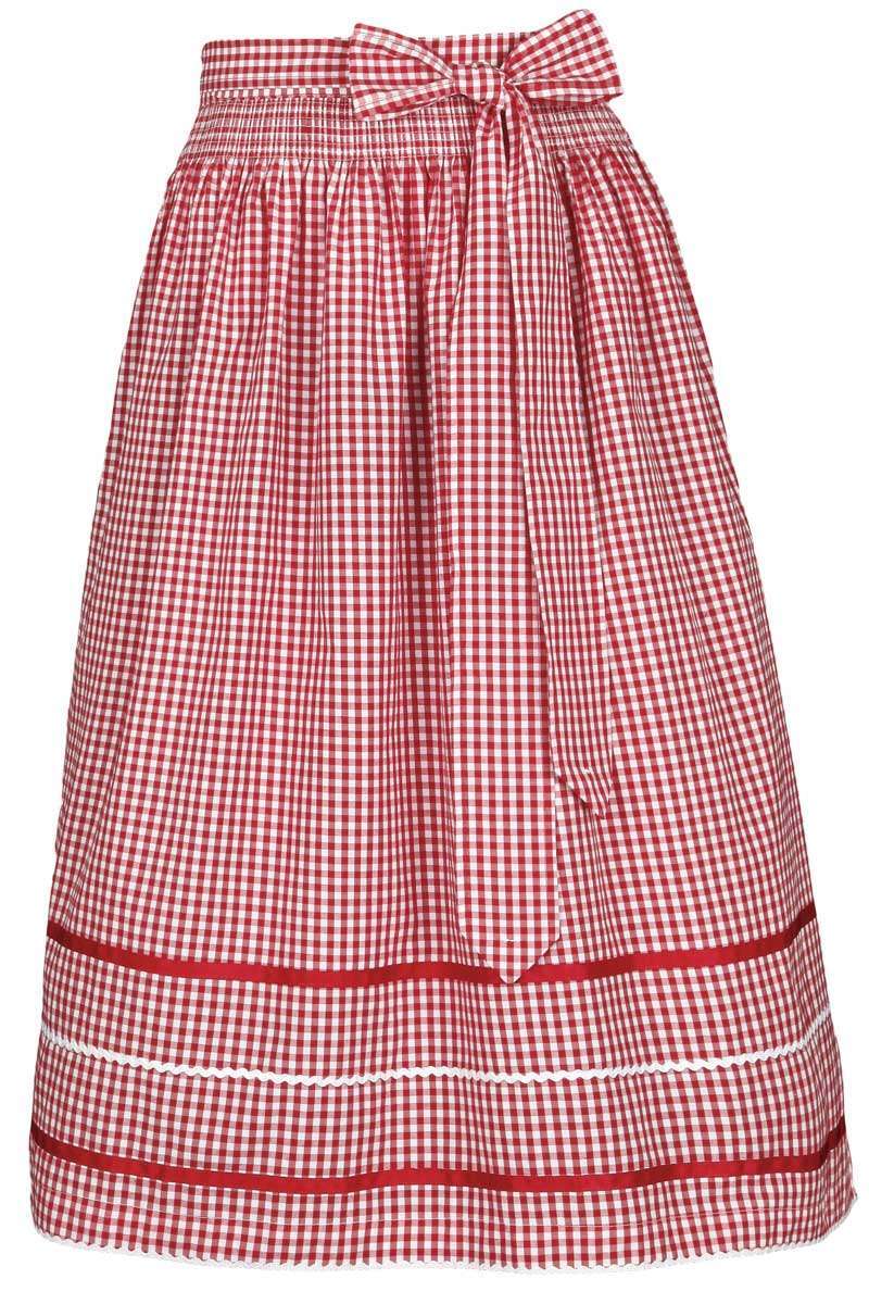 Dirndl Schrze kariert 69 cm rot