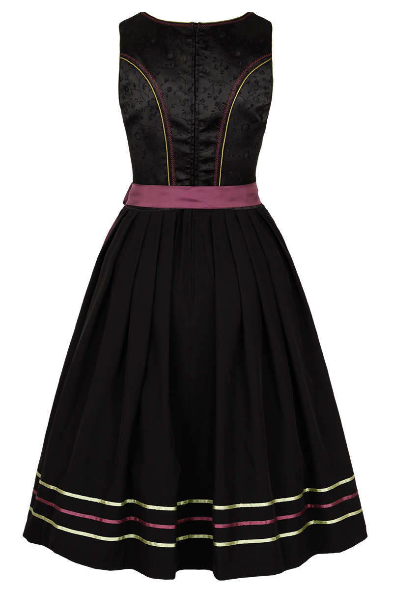 Dirndl midi schwarz pink oliv Bild 2