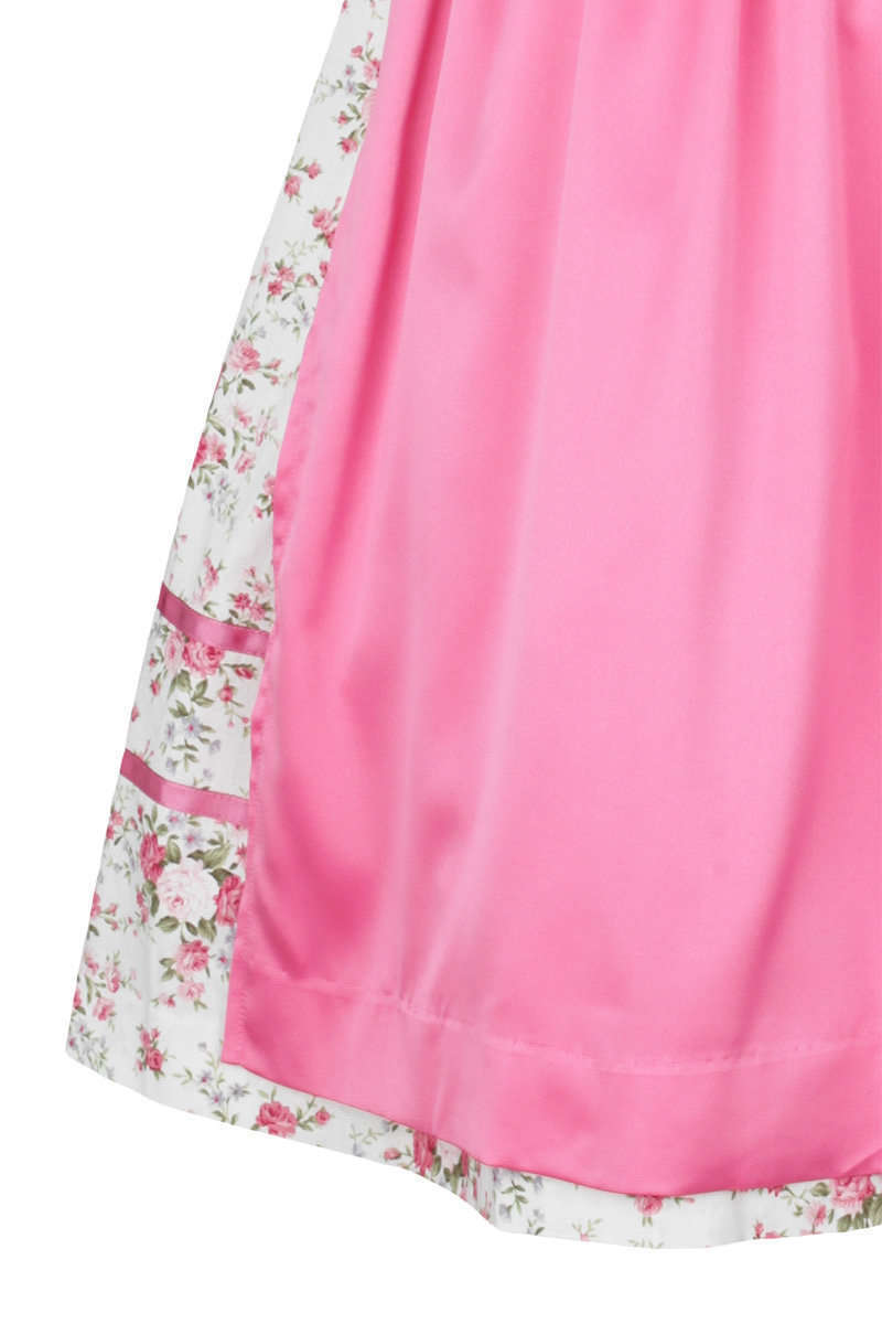 Dirndl Spitzen-/ Doppelschrze Blumen rosa Bild 2