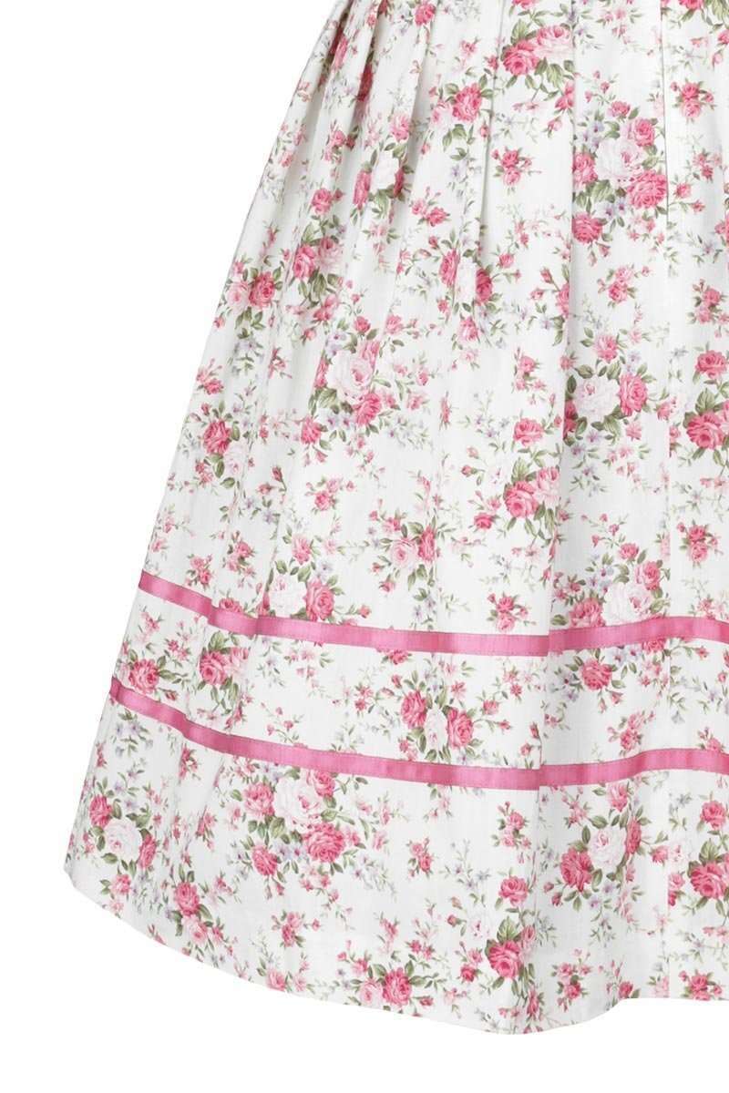 Dirndl Spitzen-/ Doppelschrze Blumen rosa Bild 2