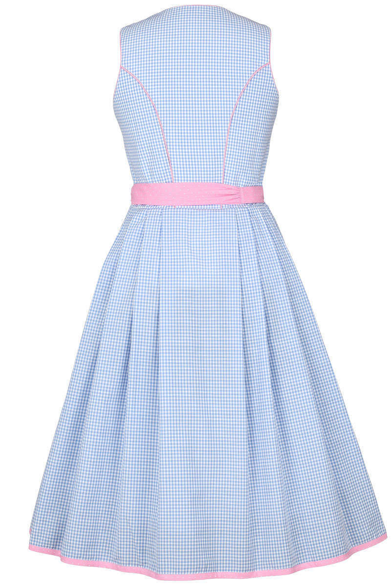 Dirndl kurz Pastellfarben blau rosa Bild 2