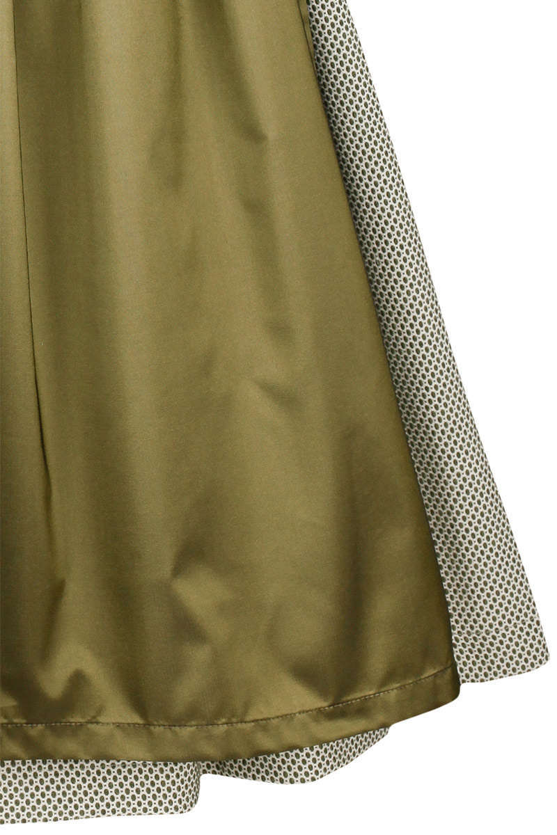 Retro-Dirndl mit Schürzen-Brosche grün gold Bild 2