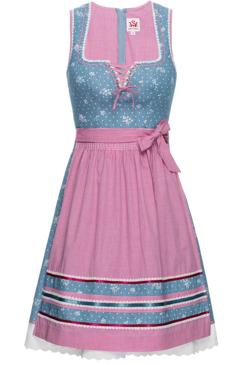 Dirndl kurz blau beere