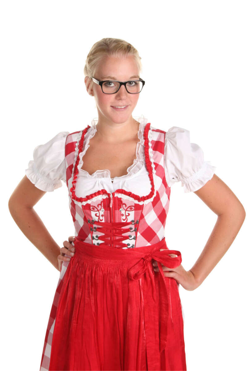 Dirndl kurz rot kariert Bild 2