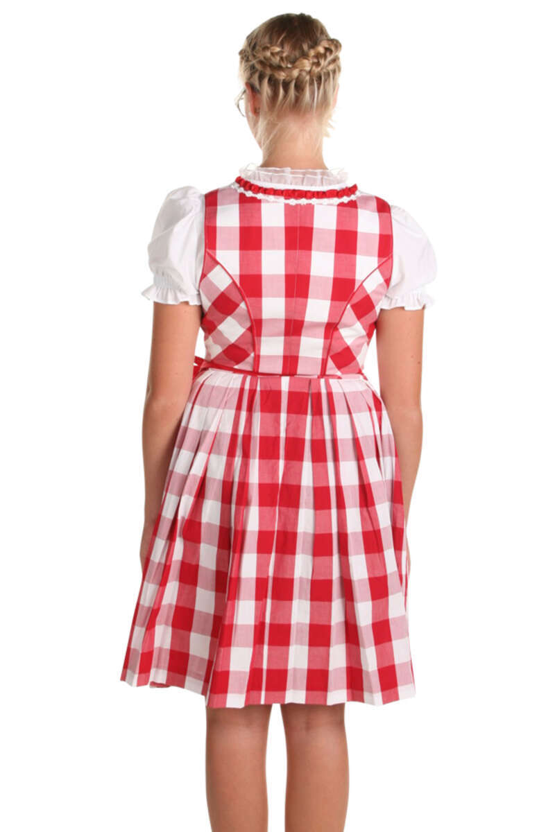 Dirndl kurz rot kariert Bild 2