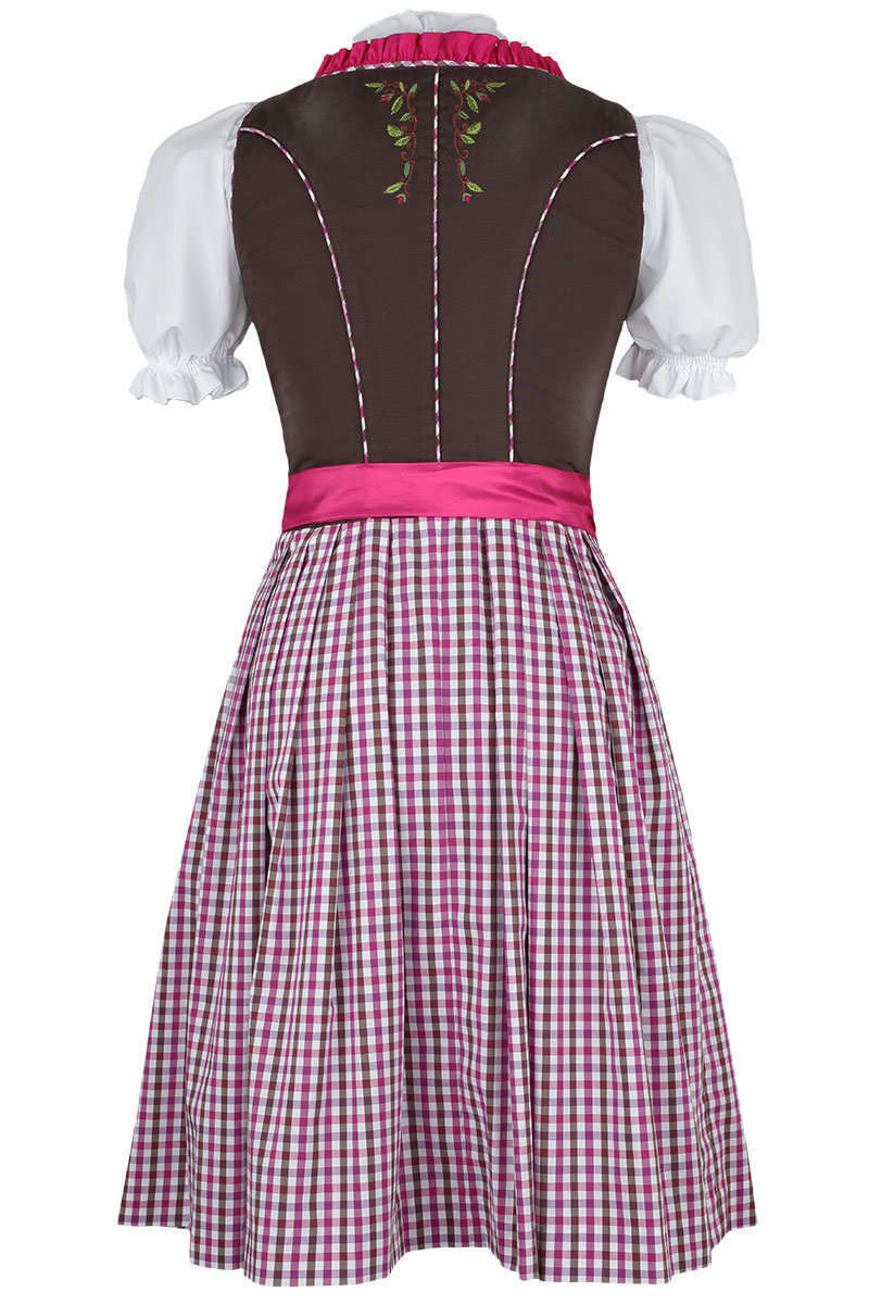 Dirndl Kurz braun-pink Bild 2