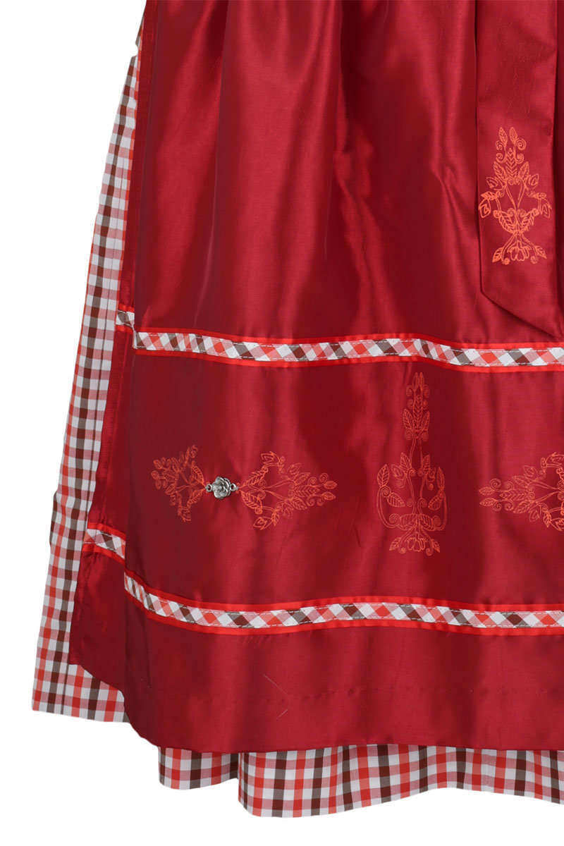 Dirndl kurz rot-wei-schwarz kariert Bild 2