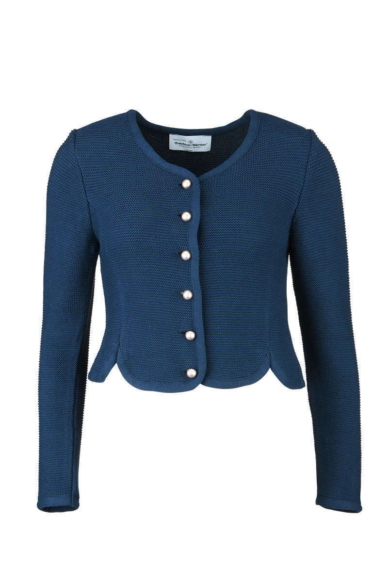 Dirndljacke Strick mitternachtsblau