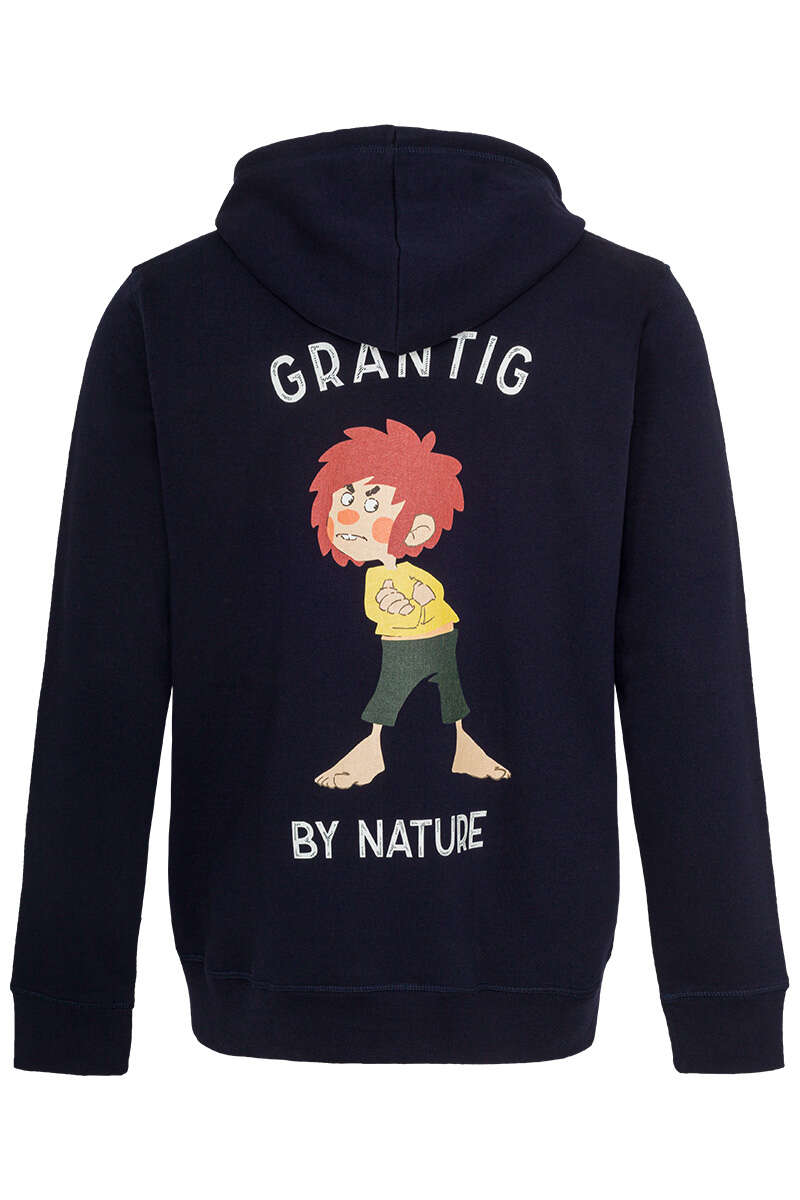 Kapuzen-Hoodie 'Grantig by Nature' mit Pumuckl unisex marineblau Bild 2