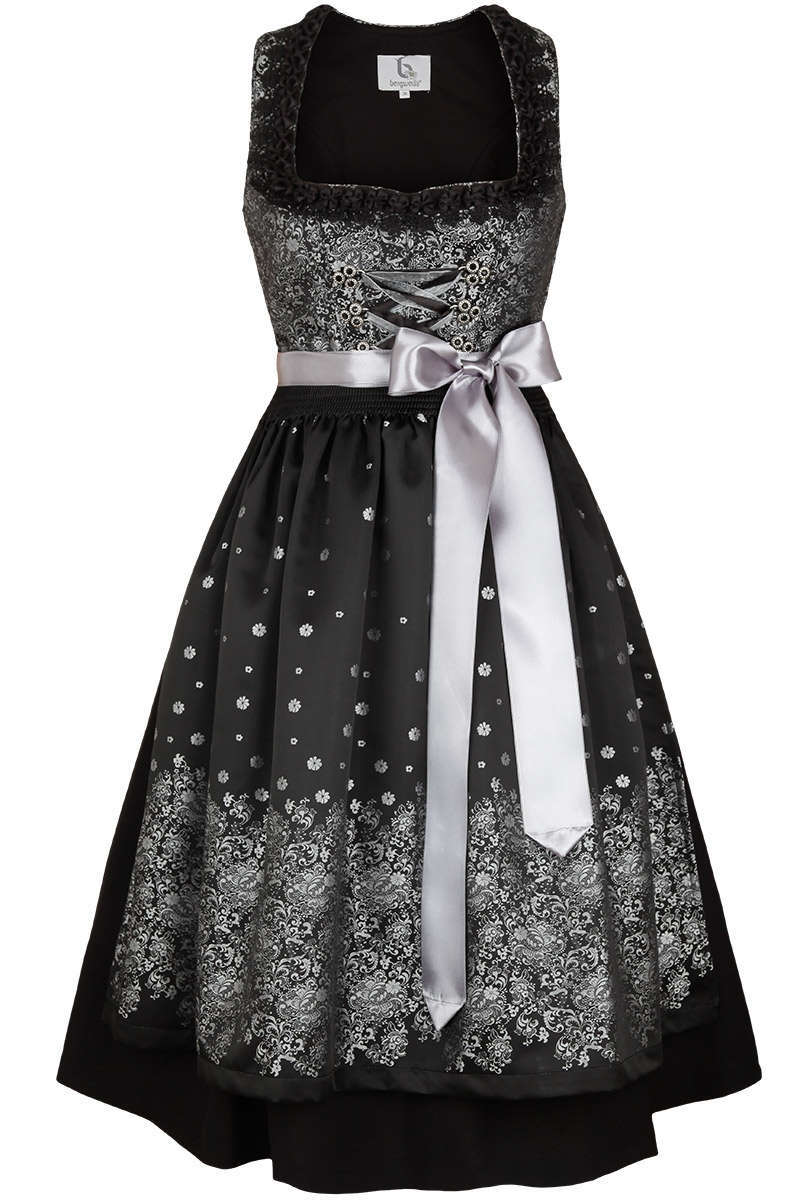 Dirndl silber schwarz