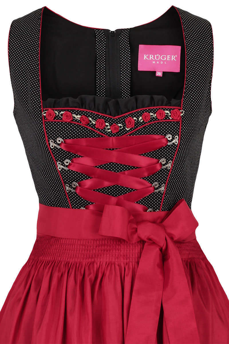 Dirndl kurz schwarz rot Bild 2