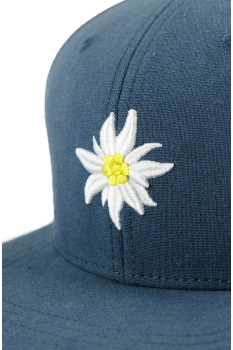 Cap 'Edelwei Leinen' flat wacholderblau Bild 2