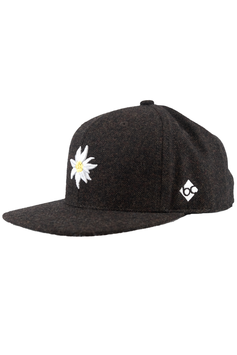 Edelwei-Cap Flanell Snapback dunkelbraun