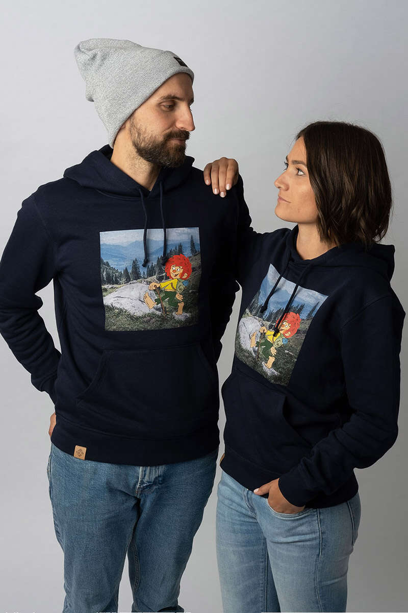 Kapuzen-Hoodie 'Pumuckl wandert' unisex dunkelblau Bild 2