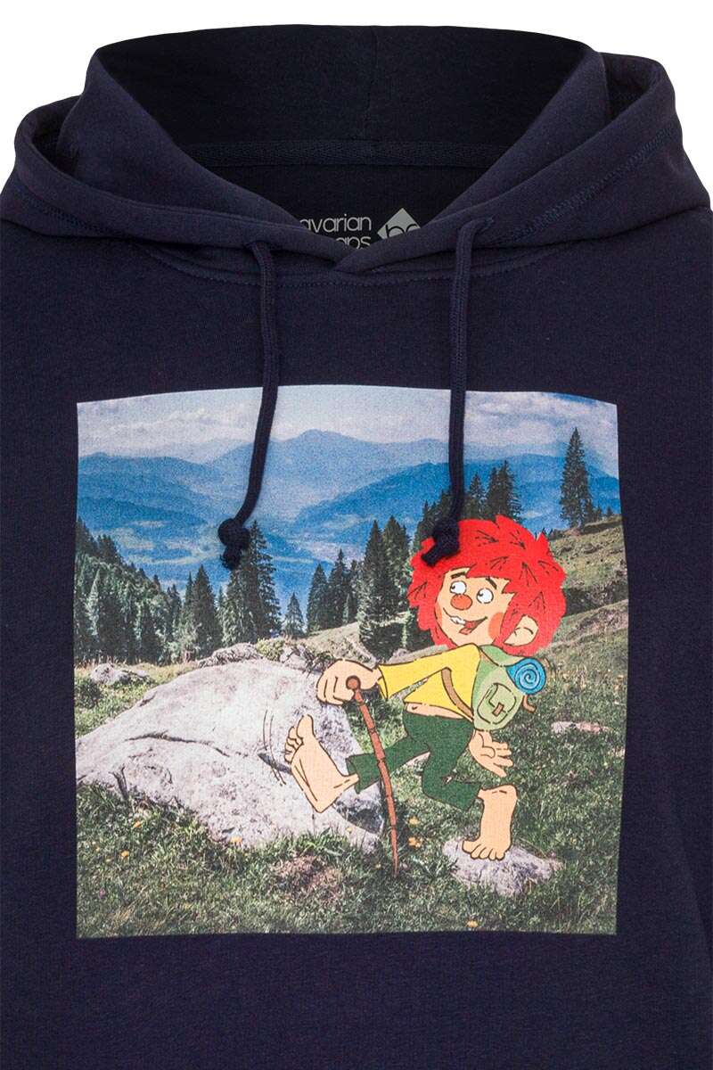 Kapuzen-Hoodie 'Pumuckl wandert' unisex dunkelblau Bild 2