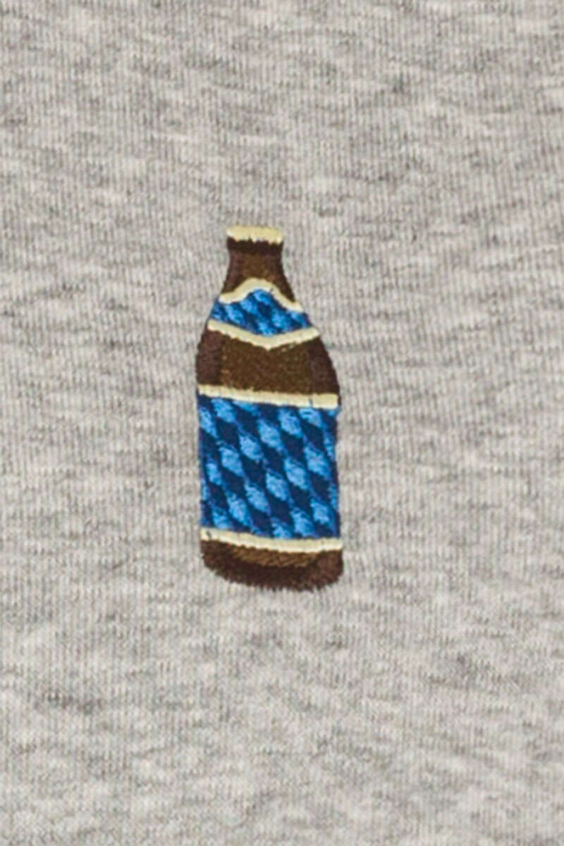 Kapuzen-Hoodie 'Helles Bayrisches Bier' grau Bild 2