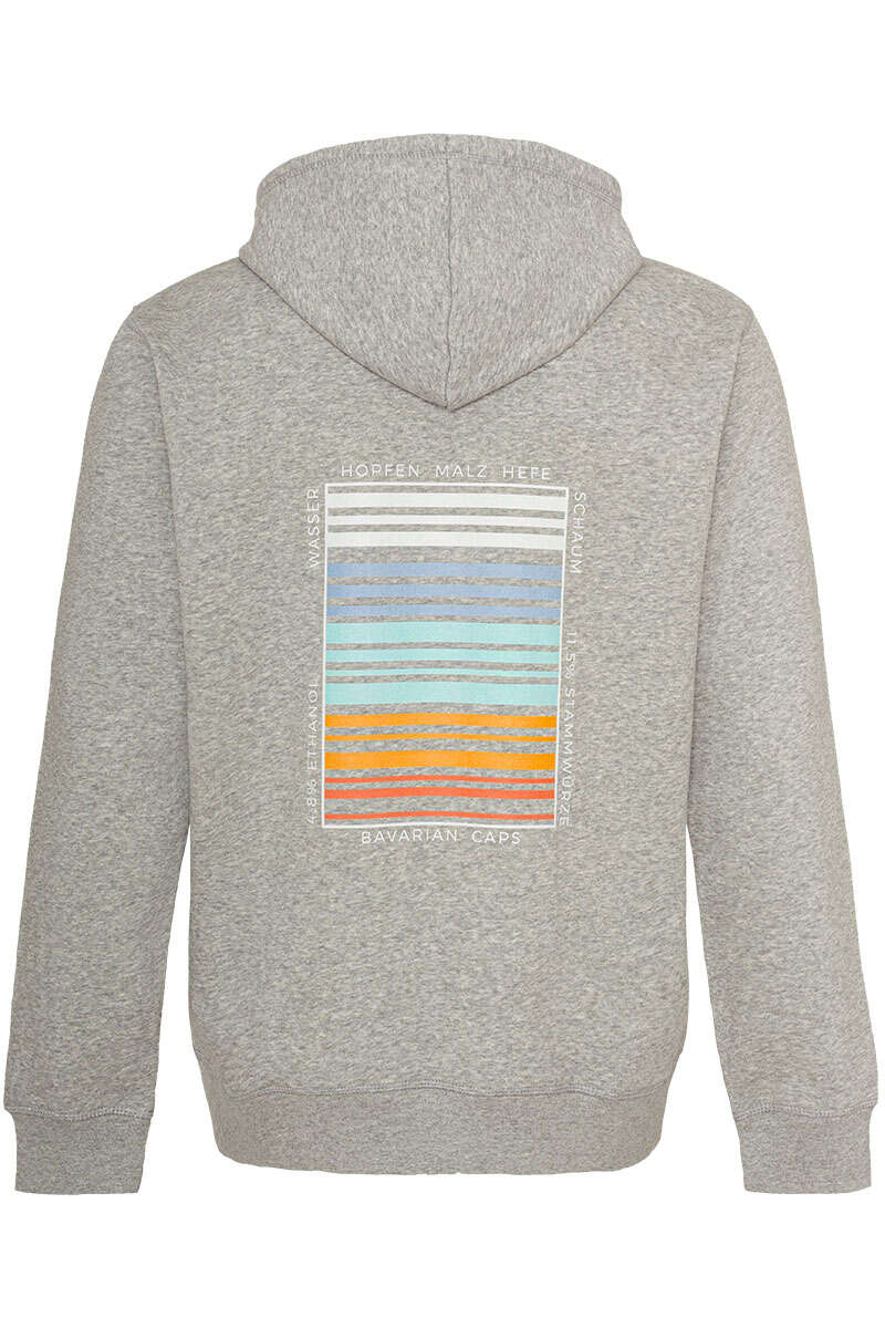 Kapuzen-Hoodie 'Helles Bayrisches Bier' grau Bild 2