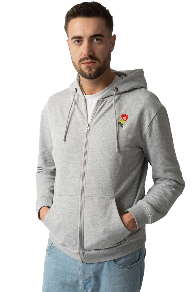 Zip-Hoodie Pumuckl 'Grantig by Nature' grau