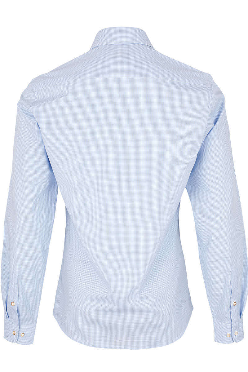 Trachten Karohemd slim fit iceblau Bild 2