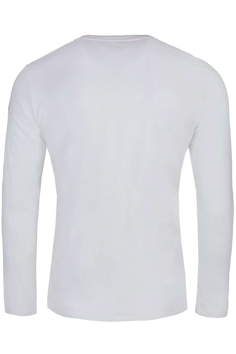 Herren Longsleeve mit Ski-Hirsch wei Bild 2