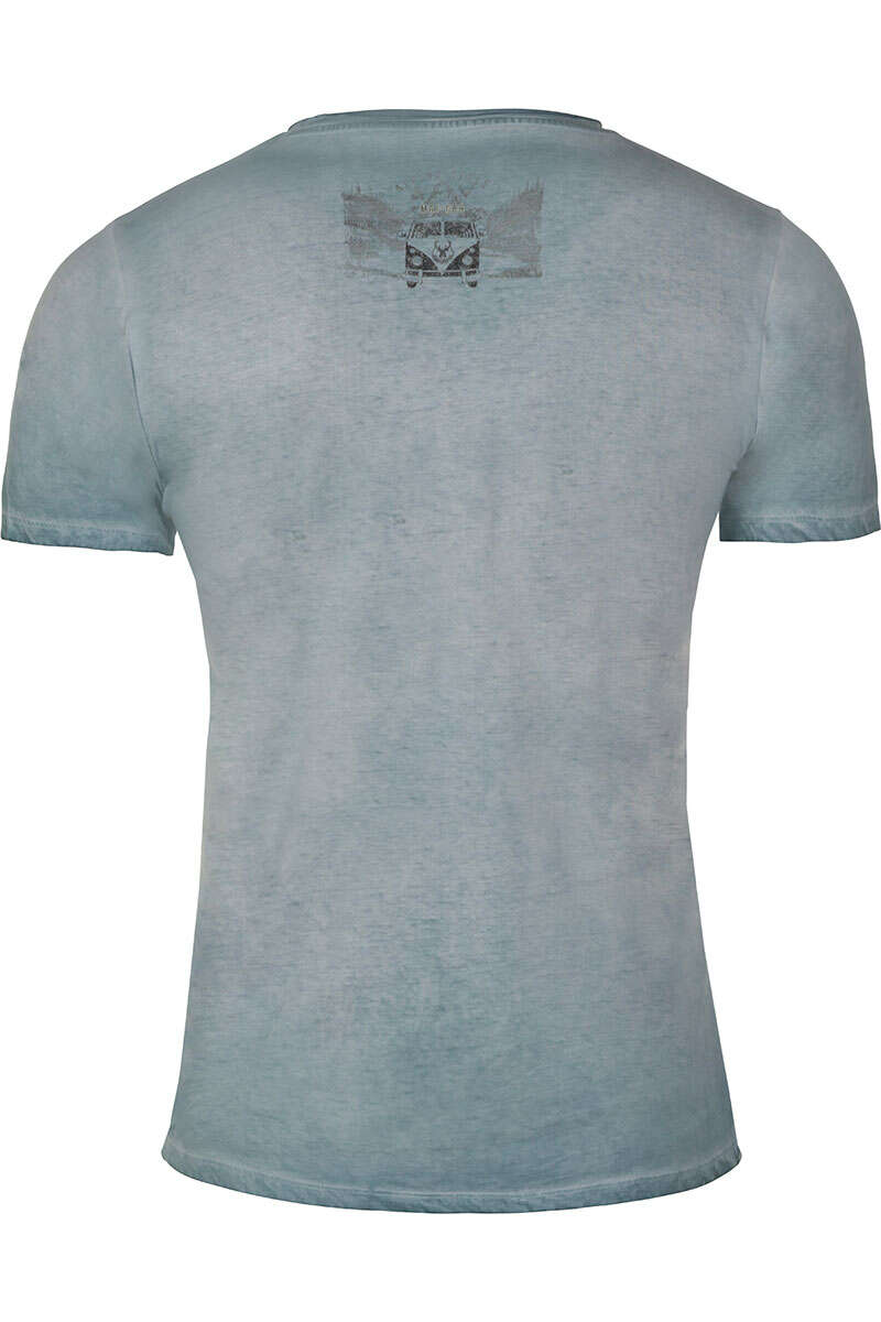 Herren Trachten-T-Shirt 'Lebengsgfui' blau Bild 2