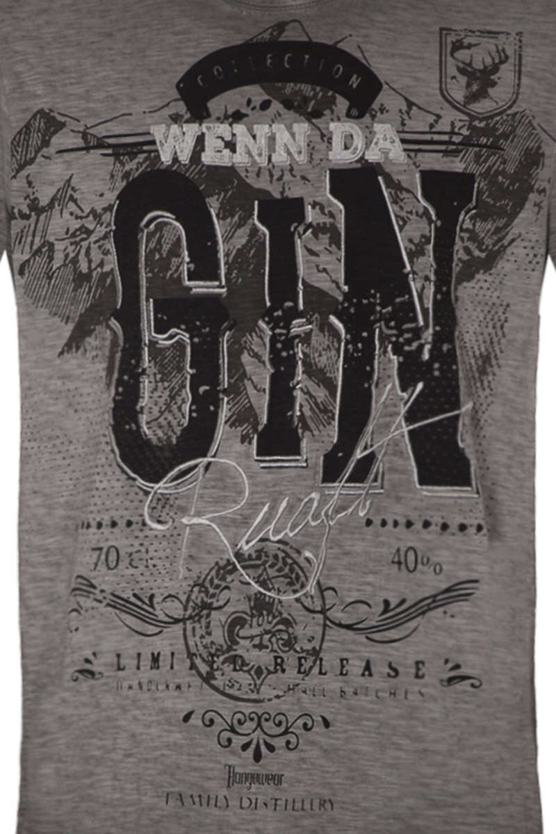 Herren T-Shirt Gin grau Bild 2
