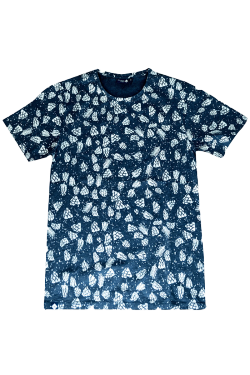 Herren T-Sirt 'Hopfenernte' blau