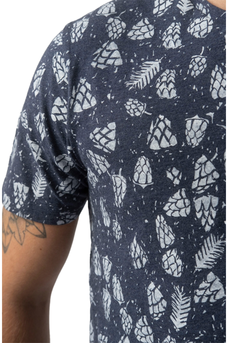 Herren T-Sirt 'Hopfenernte' blau Bild 2