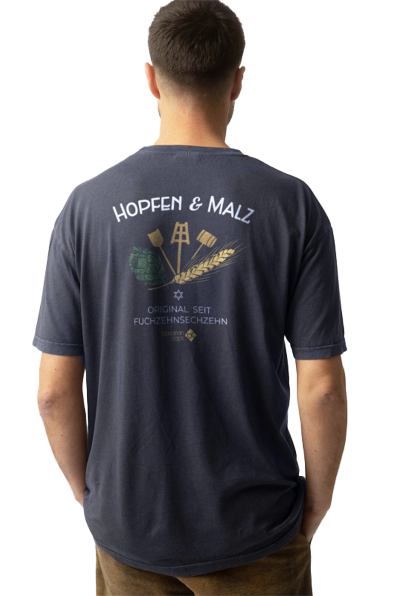 Herren T-Shirt 'Hopfen&Malz' blau Bild 2