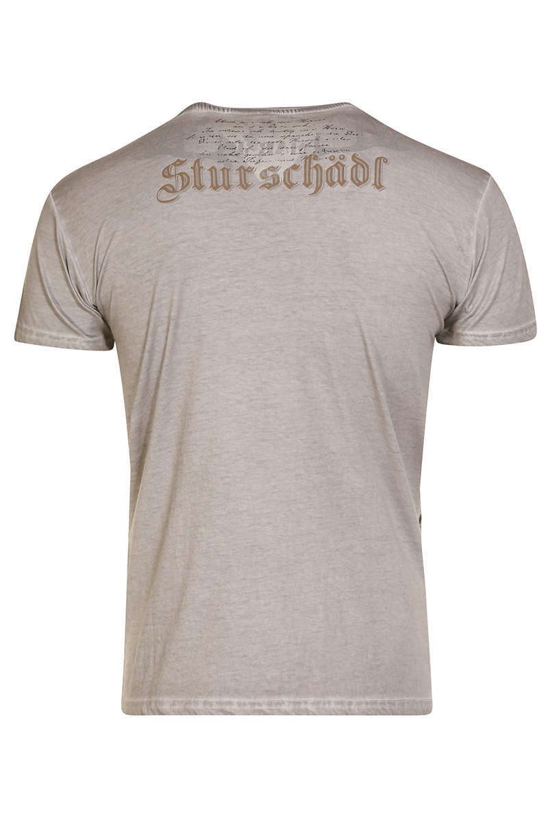 Herren Trachten T-Shirt Sturschädl grau Bild 2
