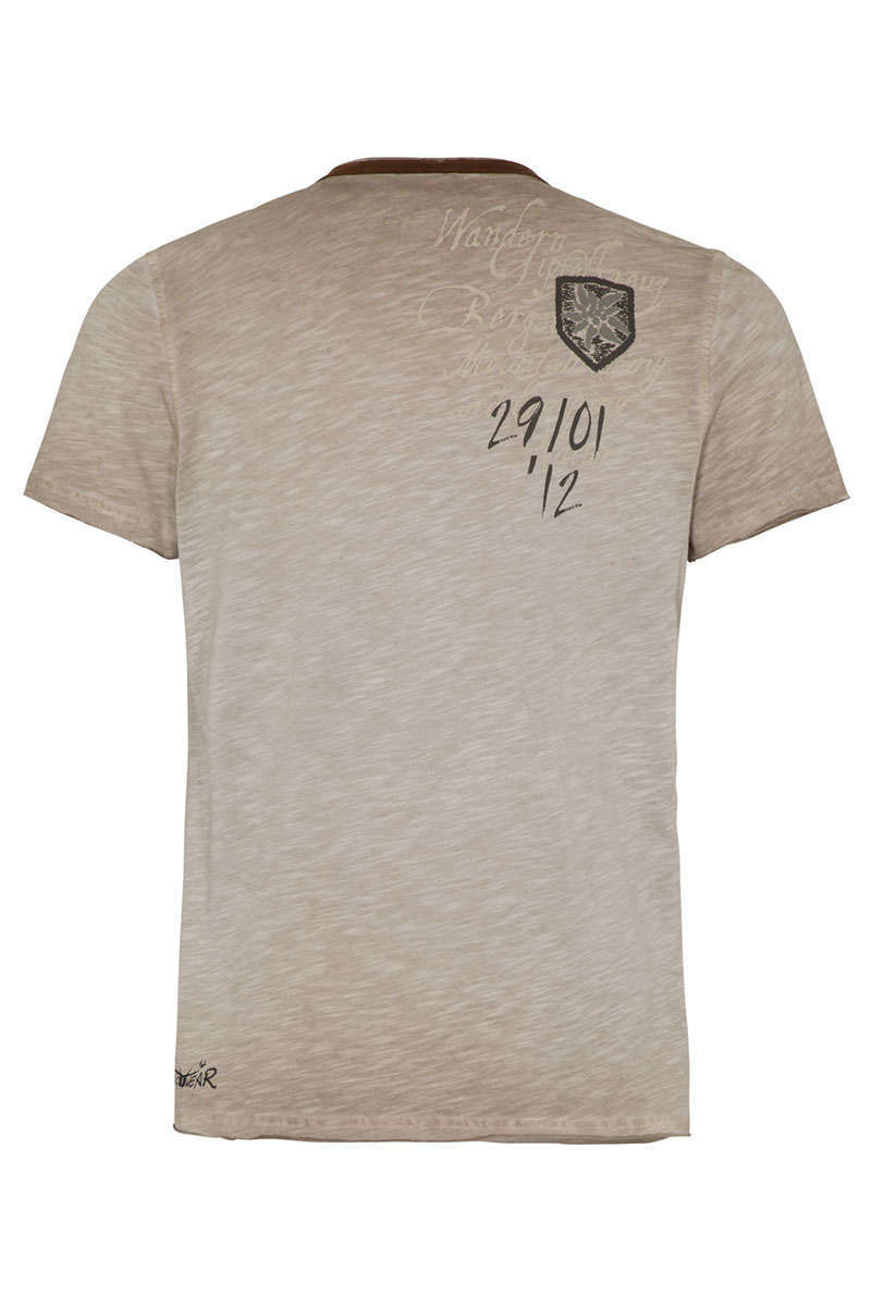 Herren T-Shirt Da Berg ruaft beige Bild 2